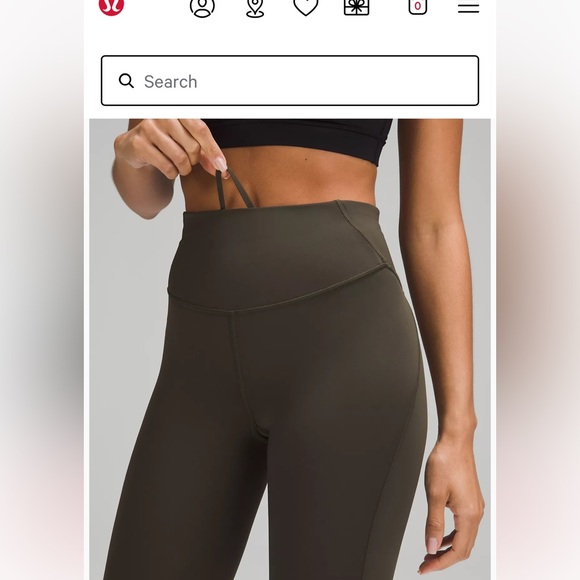 Dark Olive green lululemon legging Base Pace High-Rise Tight 28 - Picture 5 of 6